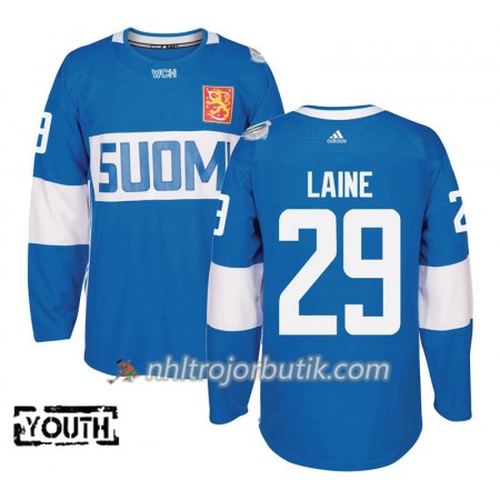 Finland Tröja Patrik Laine 29 World Cup 2016 Barn Blå Premier